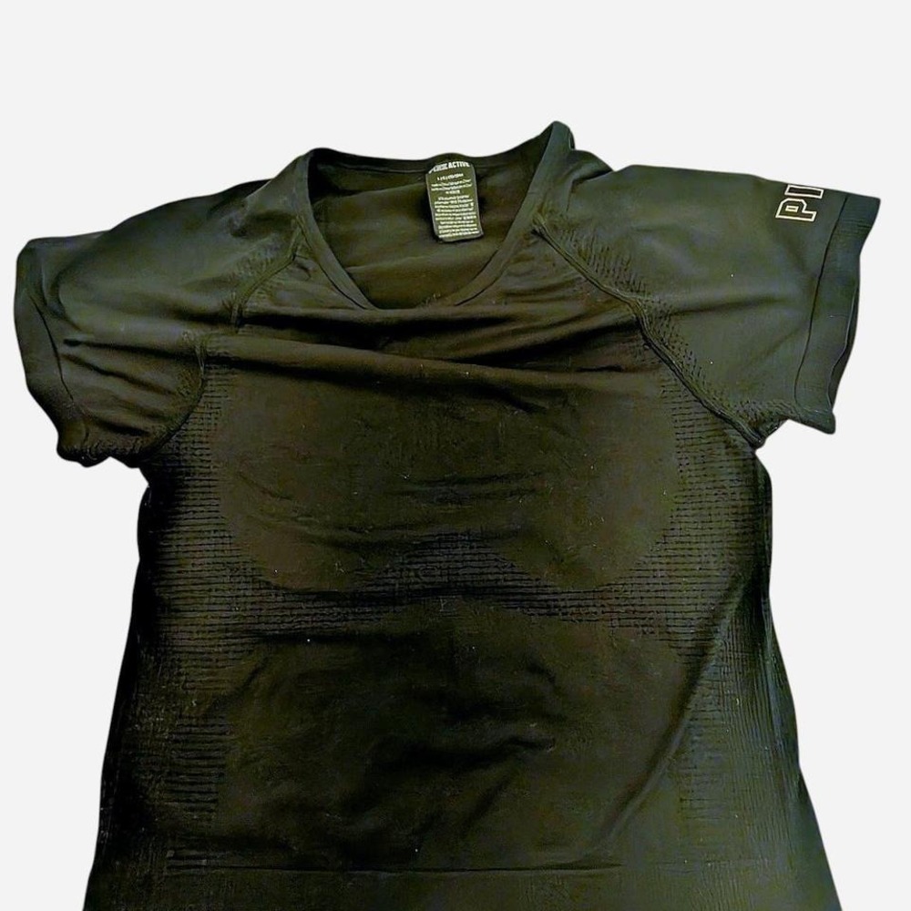 Pink Victoria's Secret y2k stretch athletic top with chest support pattern large - Picture 3 of 5